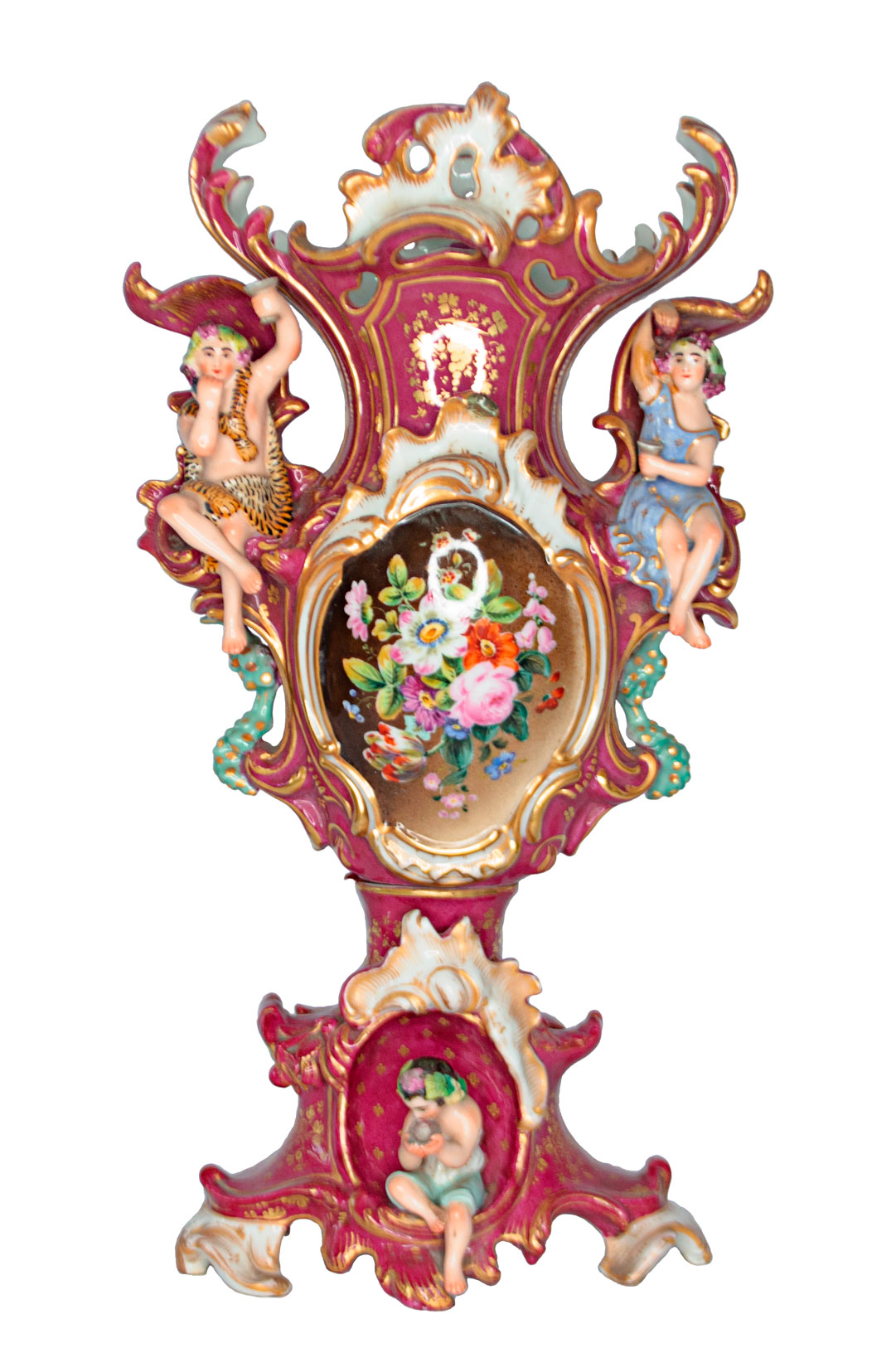 FLORERO DE PORCELANA MEISSEN